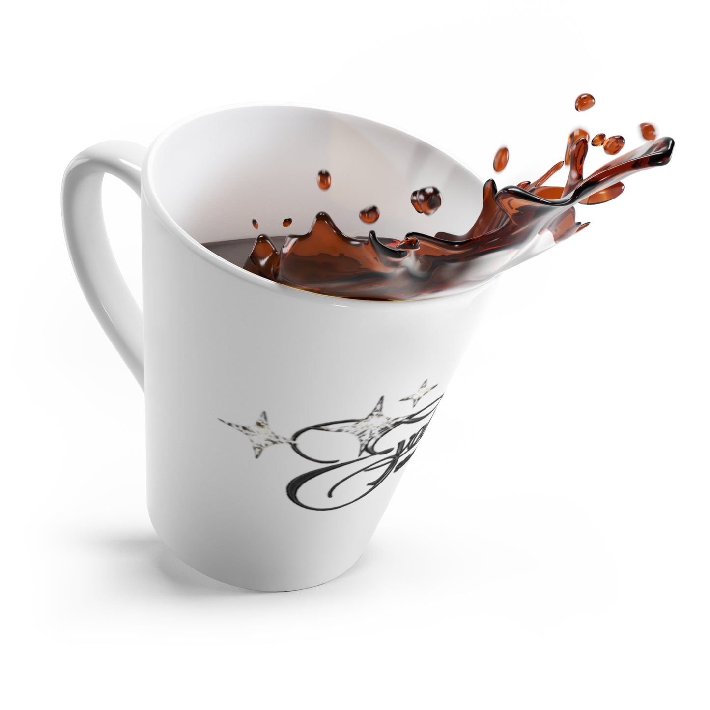 Latte Mug – “Goheller” Script Logo Coffee Mug (Stylish Retro Graphic)