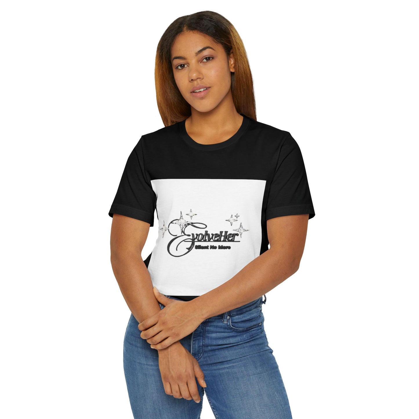 Gothic Sparkle 'GothHer' Graphic Tee — Vintage Script & Stars T-Shirt