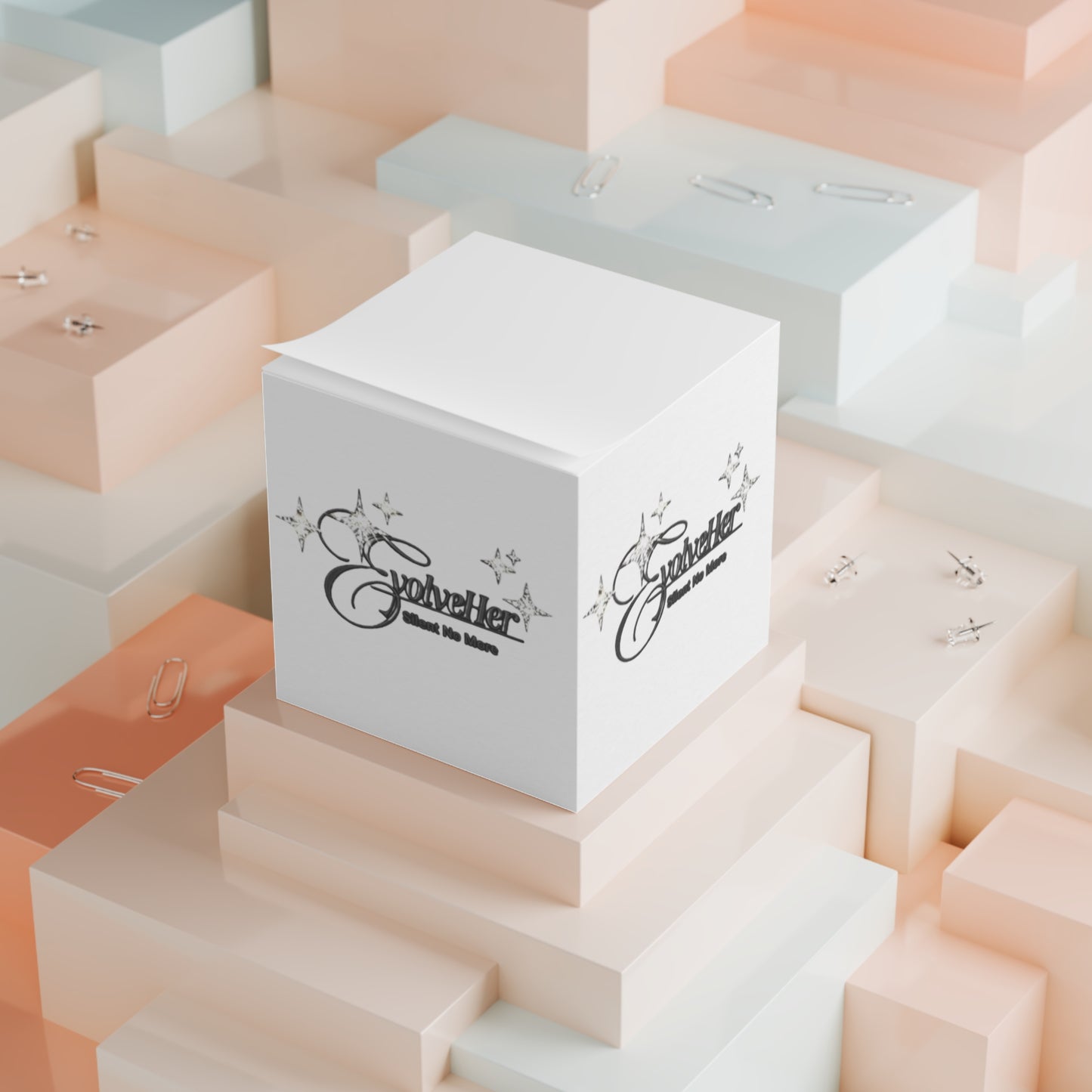 Note Cube — 'EvolveHer' Inspirational Sticky Note Cube