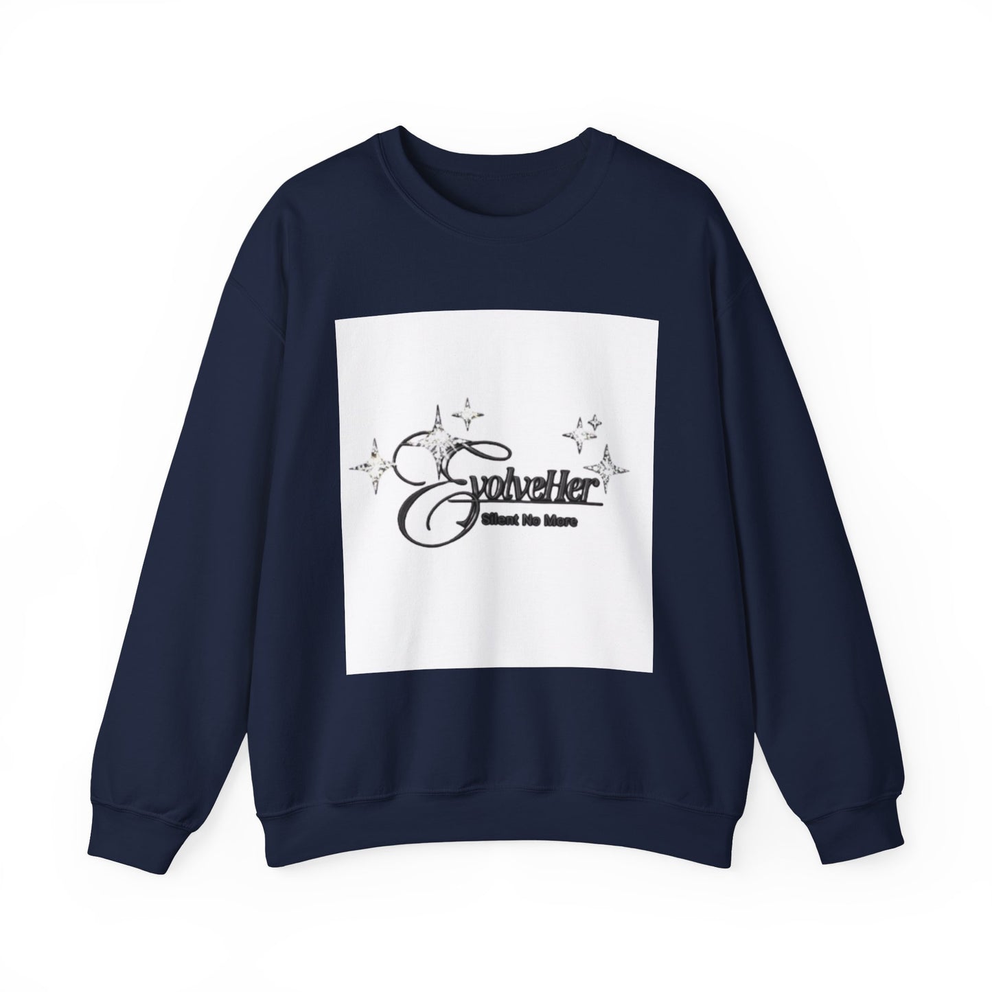 Crewneck Sweatshirt “SolveHer — Silent No More” Feminist Empowerment Logo