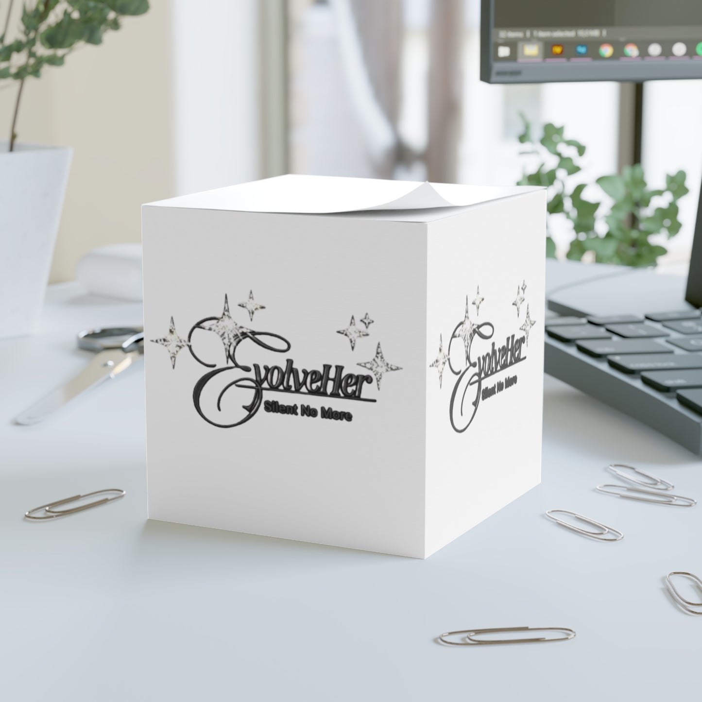 Note Cube — 'EvolveHer' Inspirational Sticky Note Cube