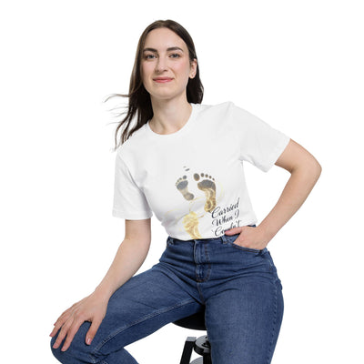 T-Shirt — 'Carried When I Couldn't Walk' Inspirational Footprints Tee