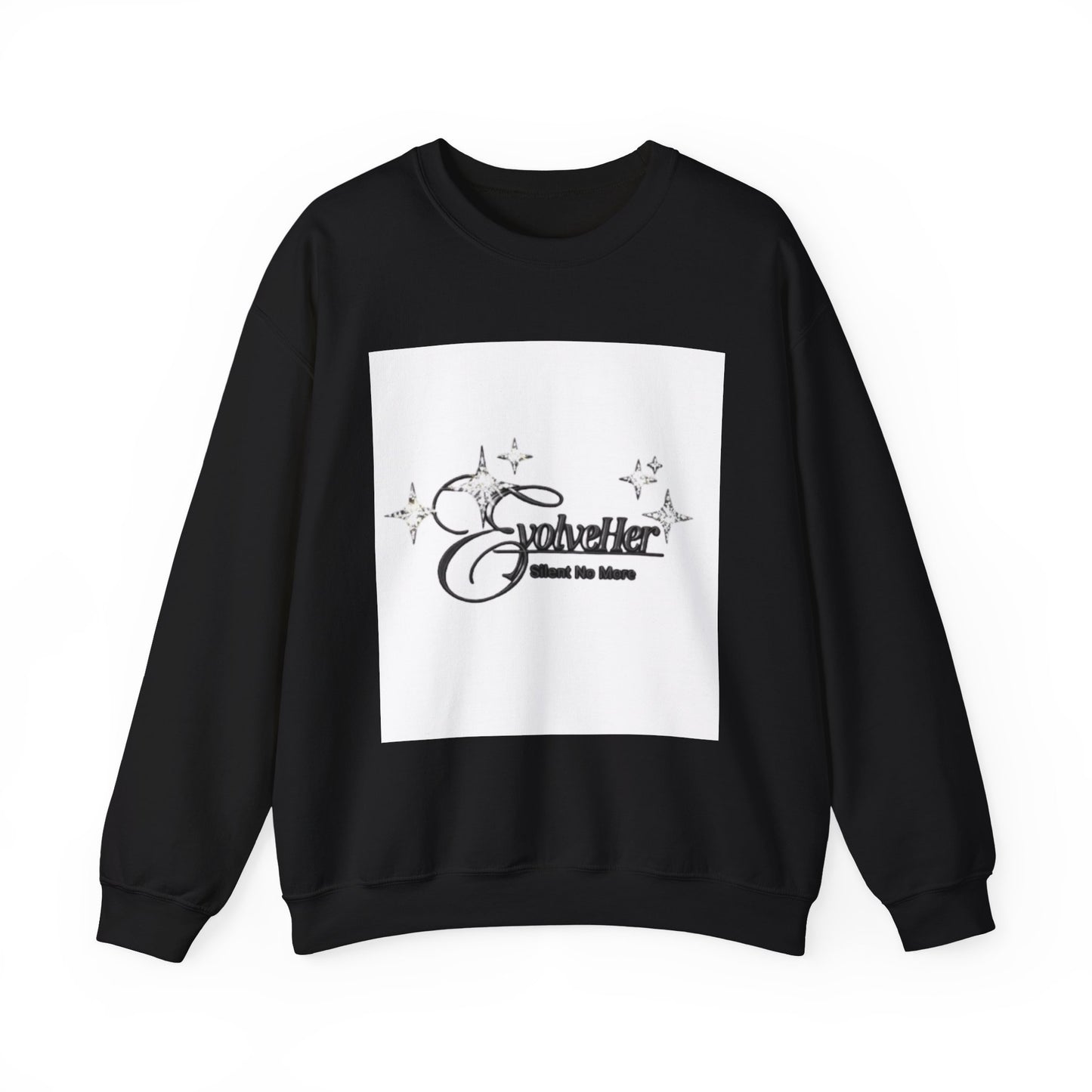 Crewneck Sweatshirt “SolveHer — Silent No More” Feminist Empowerment Logo