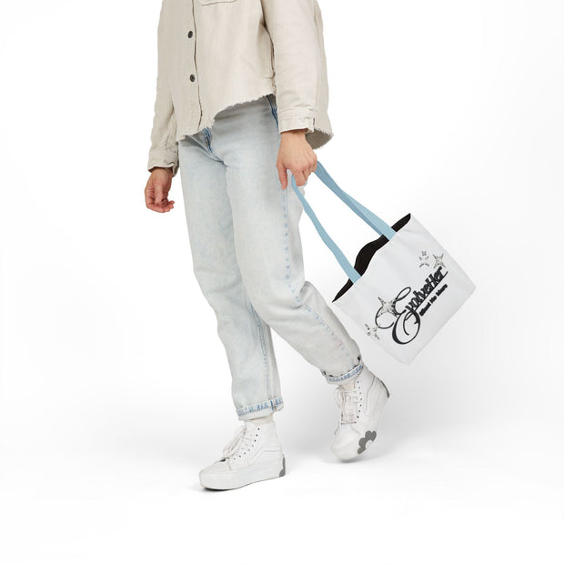 Tote Bag — 'Godwiller' Black Script Logo Canvas Tote (Everyday Carry, Grocery & Gift)