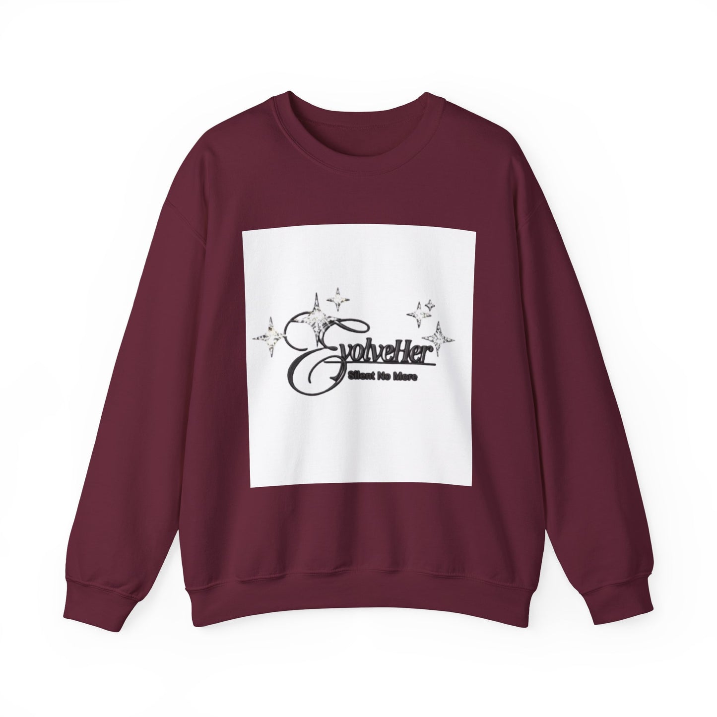 Crewneck Sweatshirt “SolveHer — Silent No More” Feminist Empowerment Logo
