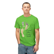 T-Shirt — "Carried When I Couldn't Walk" Angel Baby Footprints Memorial Tee