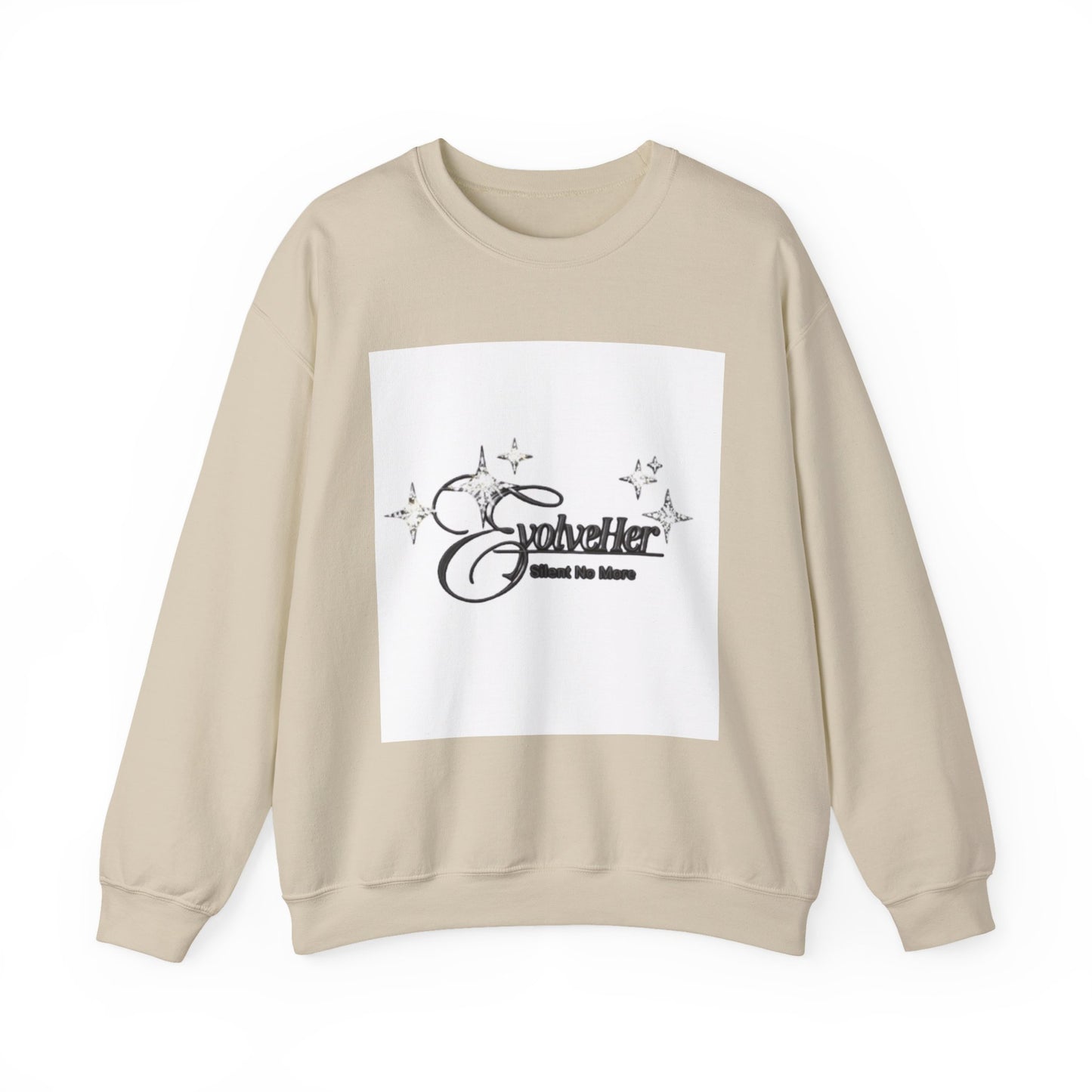 Crewneck Sweatshirt “SolveHer — Silent No More” Feminist Empowerment Logo