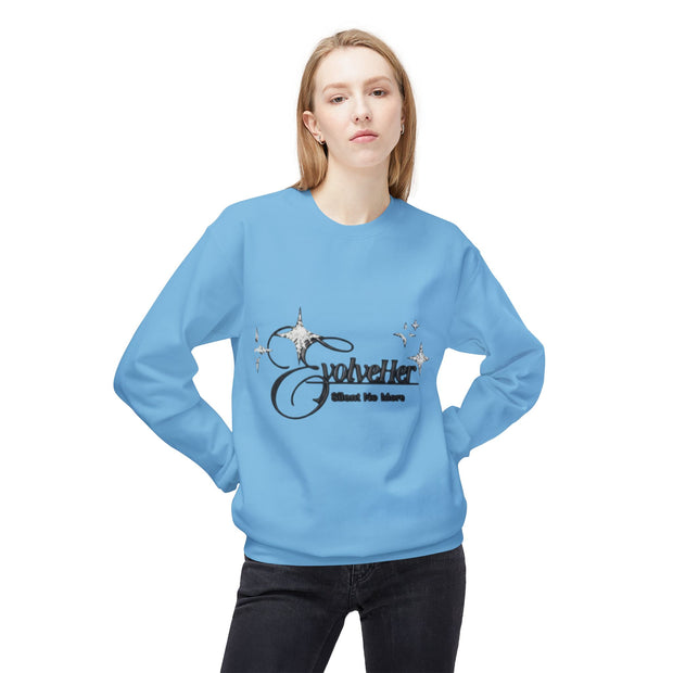 Crewneck Sweatshirt — "Goheller: About No More" Retro Script Graphic