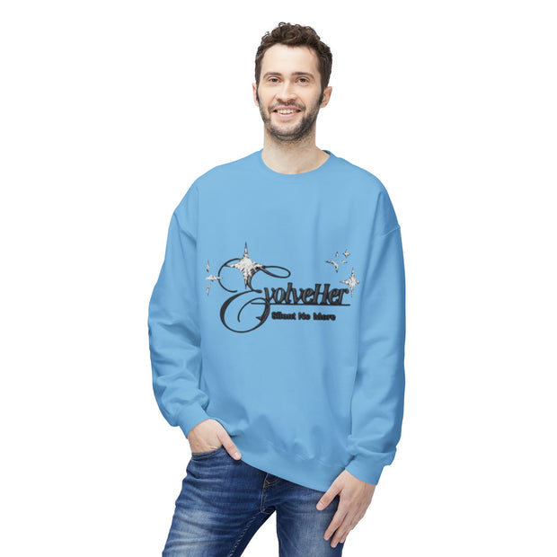 Crewneck Sweatshirt — "Goheller: About No More" Retro Script Graphic