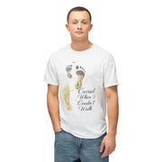 T-Shirt — "Carried When I Couldn't Walk" Angel Baby Footprints Memorial Tee