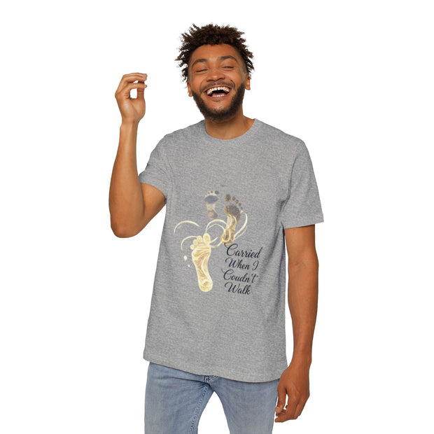 T-Shirt — 'Carried When I Couldn't Walk' Inspirational Footprints Tee