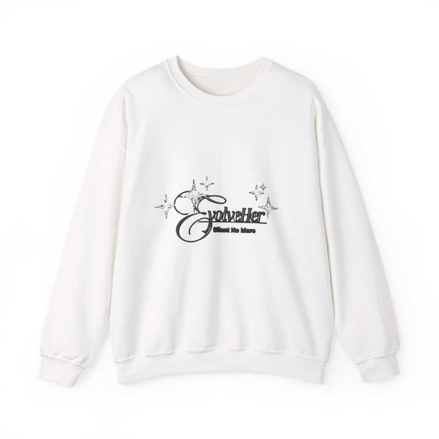 Crewneck Sweatshirt “SolveHer — Silent No More” Feminist Empowerment Logo
