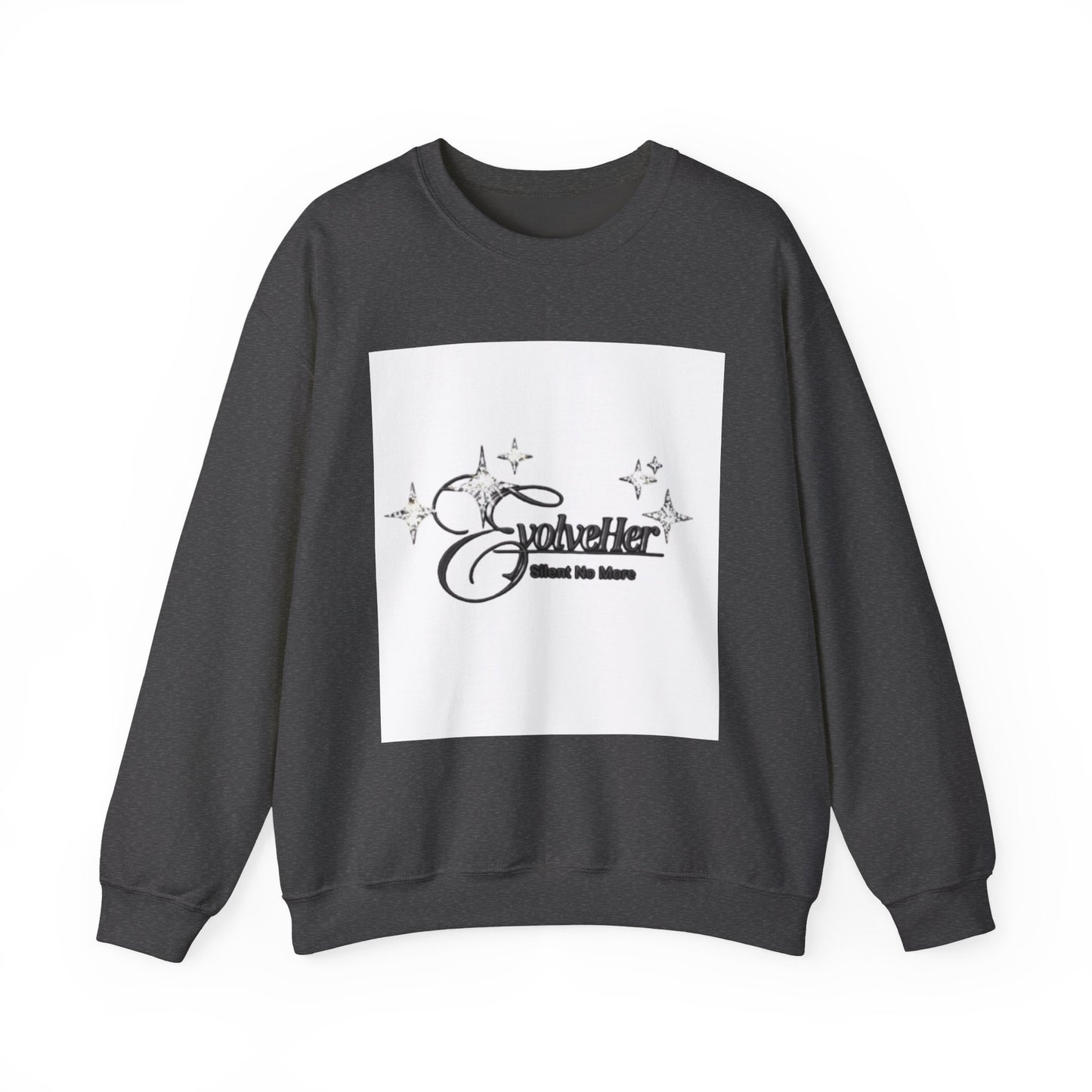 Crewneck Sweatshirt “SolveHer — Silent No More” Feminist Empowerment Logo