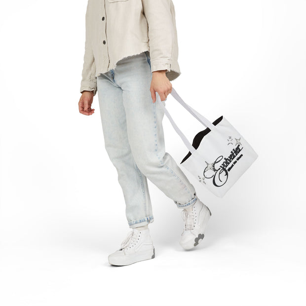 Tote Bag — 'Godwiller' Black Script Logo Canvas Tote (Everyday Carry, Grocery & Gift)