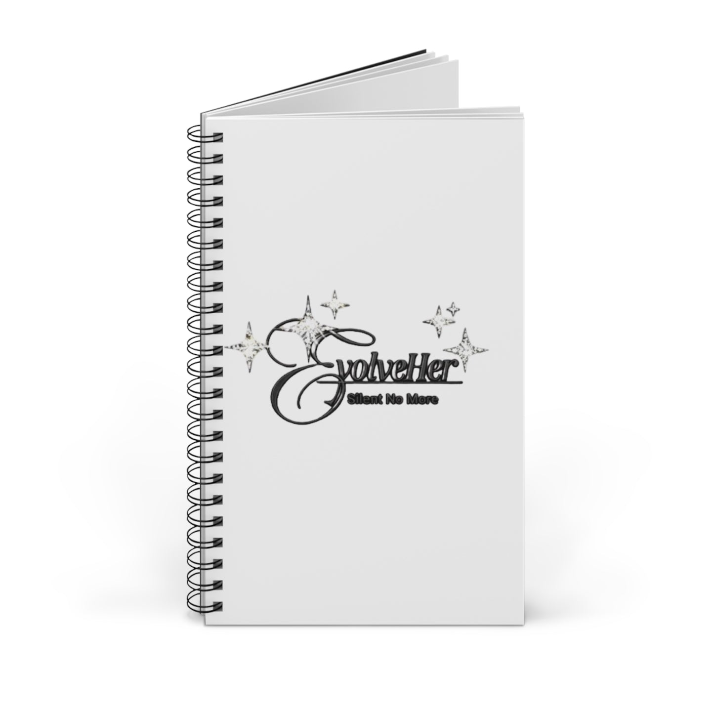 EvolveHer Sparkle Spiral Journal — Motivational Ruled Notebook