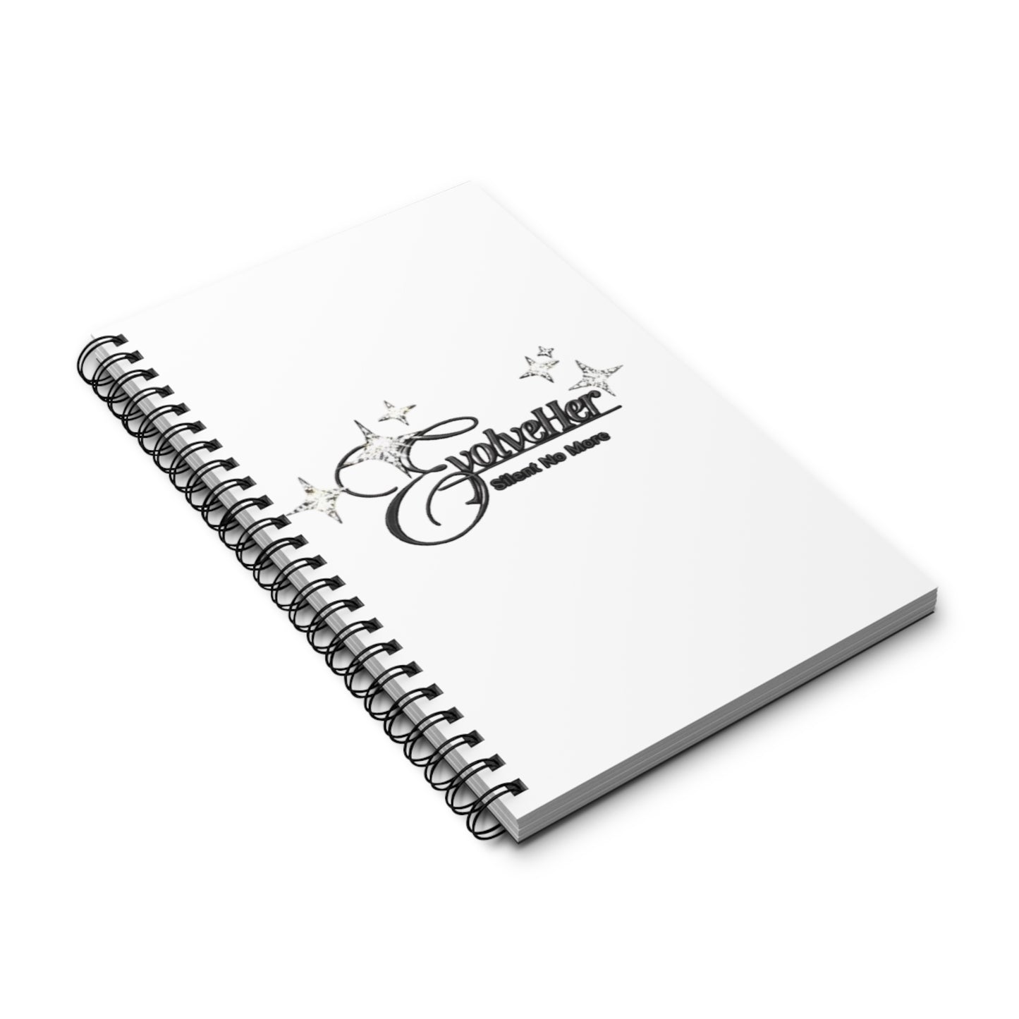 EvolveHer Sparkle Spiral Journal — Motivational Ruled Notebook