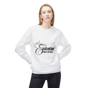 Crewneck Sweatshirt — "Goheller: About No More" Retro Script Graphic