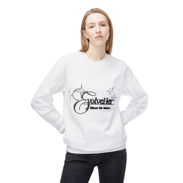 Crewneck Sweatshirt — "Goheller: About No More" Retro Script Graphic