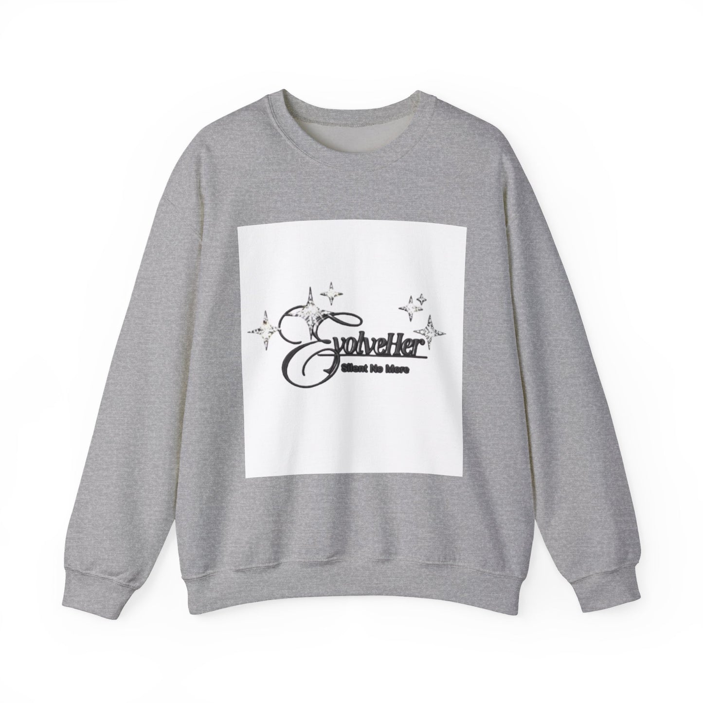 Crewneck Sweatshirt “SolveHer — Silent No More” Feminist Empowerment Logo