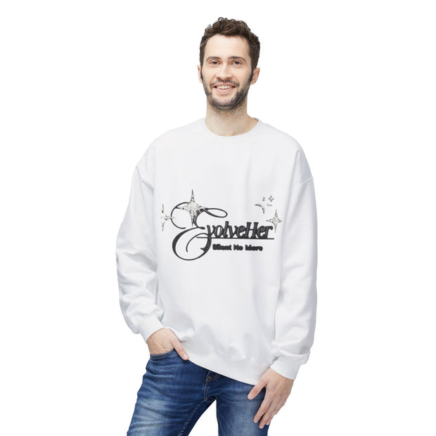 Crewneck Sweatshirt — "Goheller: About No More" Retro Script Graphic