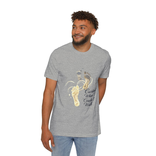 T-Shirt — 'Carried When I Couldn't Walk' Inspirational Footprints Tee