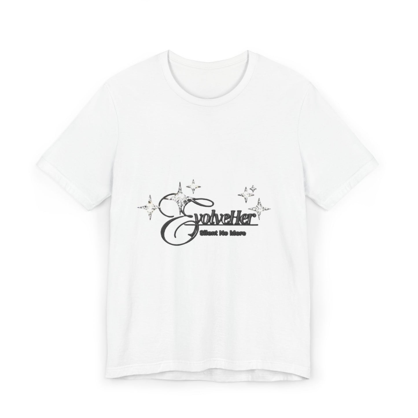 Gothic Sparkle 'GothHer' Graphic Tee — Vintage Script & Stars T-Shirt