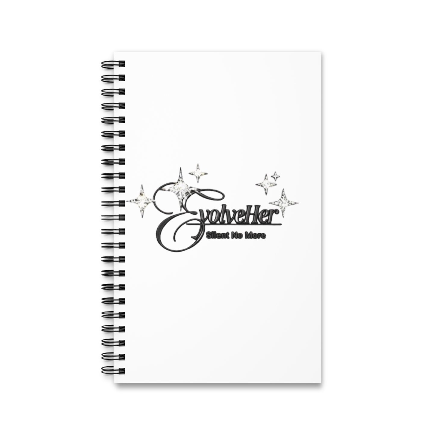 EvolveHer Sparkle Spiral Journal — Motivational Ruled Notebook