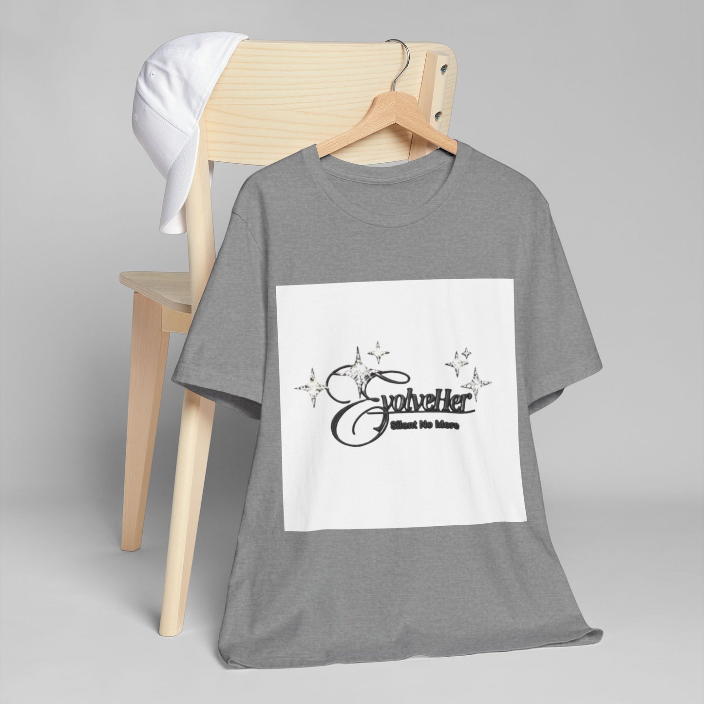 Gothic Sparkle 'GothHer' Graphic Tee — Vintage Script & Stars T-Shirt